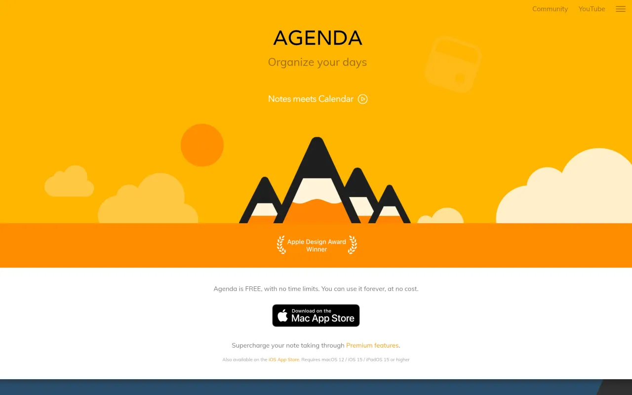 The Agenda page at agenda.com