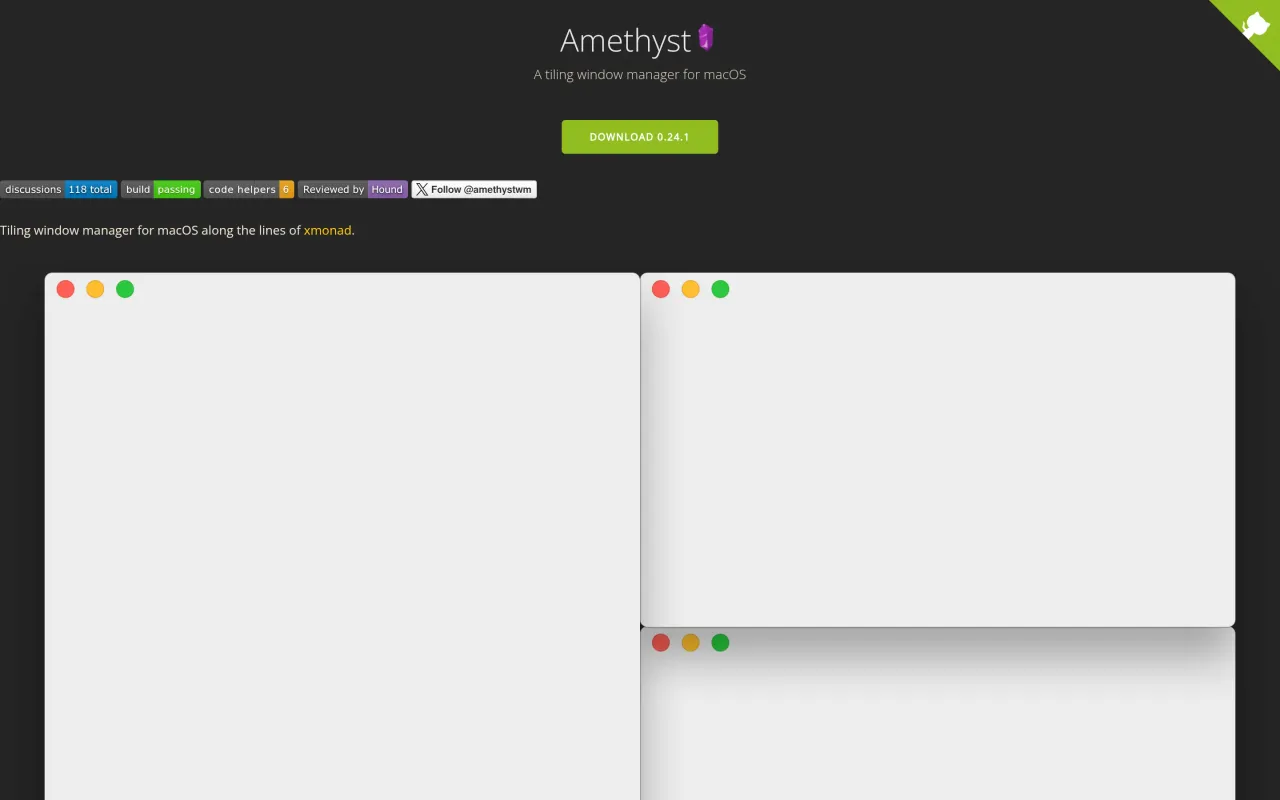 The Amethyst page at ianyh.com
