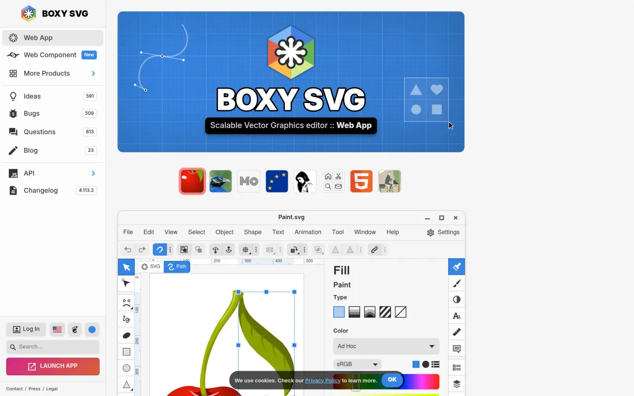 The Boxy SVG page at boxy-svg.com