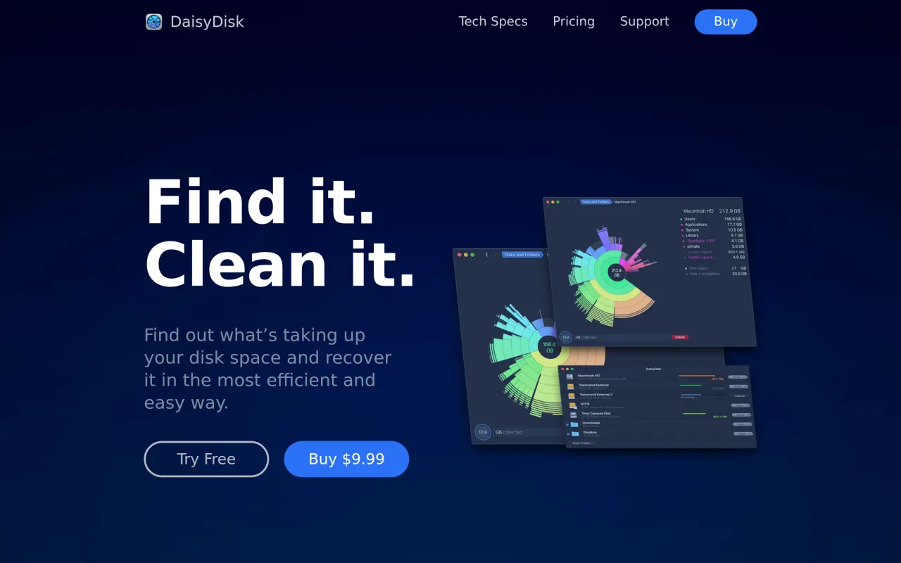 The DaisyDisk page at daisydiskapp.com