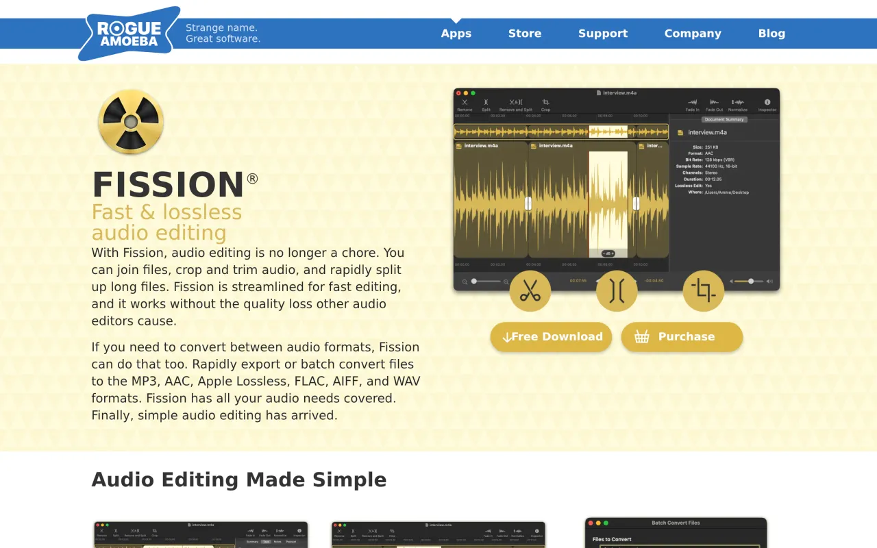 The Fission page at rogueamoeba.com