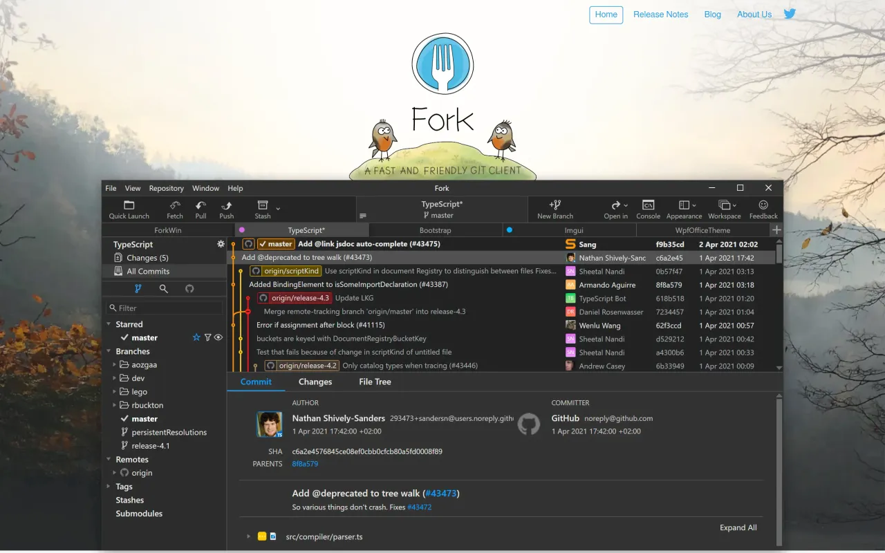 The Fork page at fork.dev