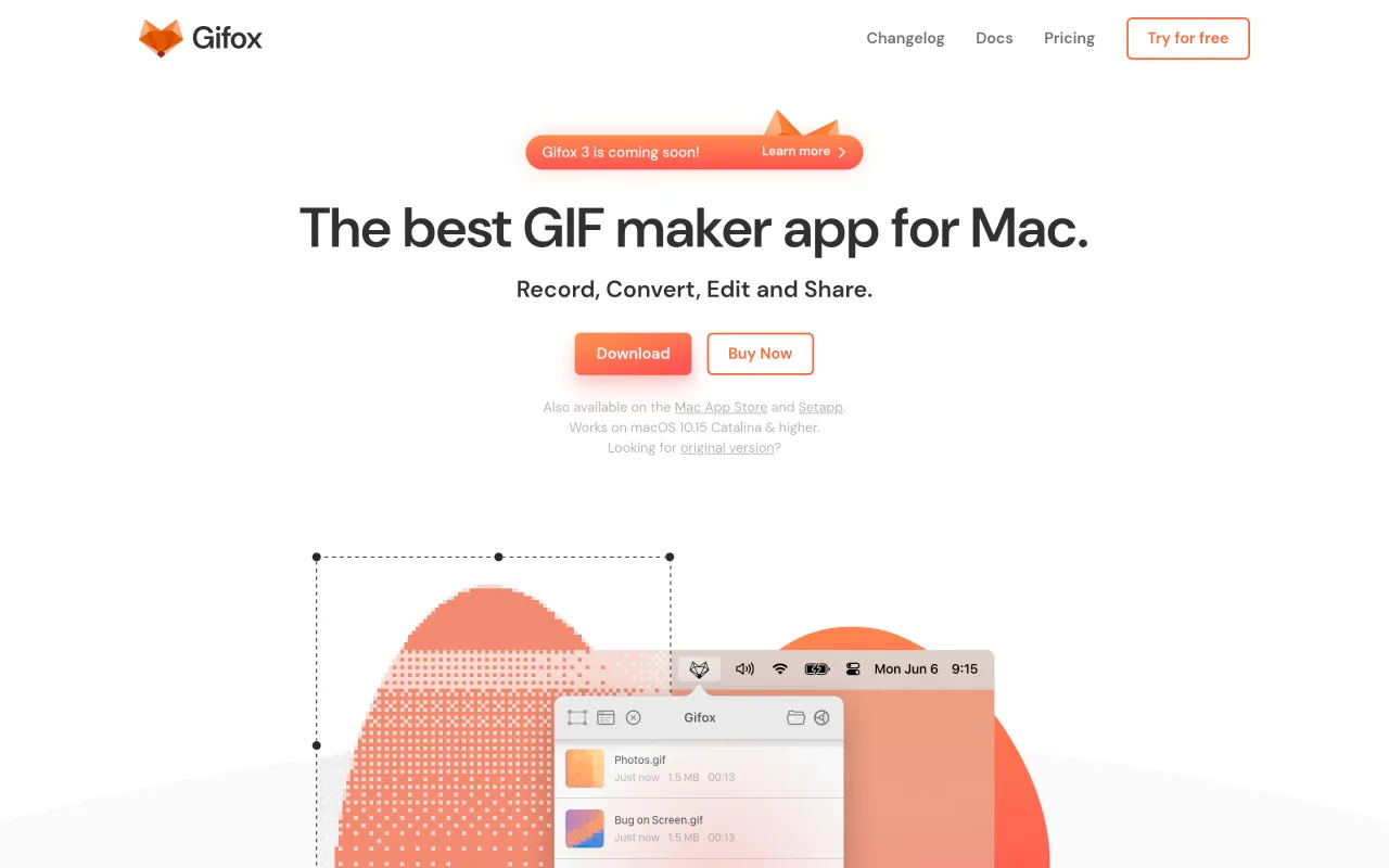 The Gifox 2 page at gifox.app