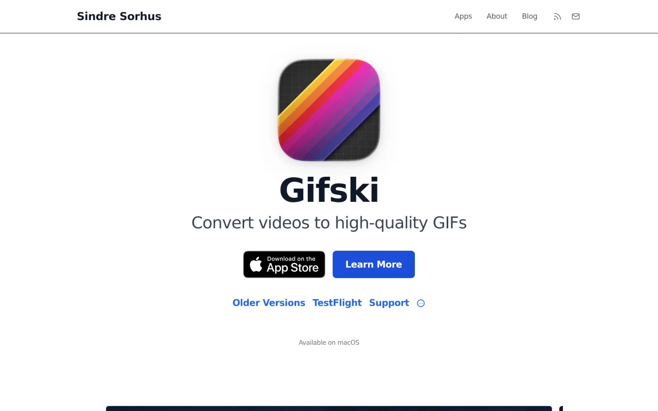 The Gifski page at sindresorhus.com