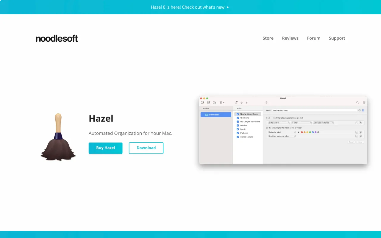 The Hazel page at noodlesoft.com