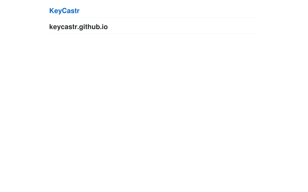 The KeyCastr page at keycastr.github.io