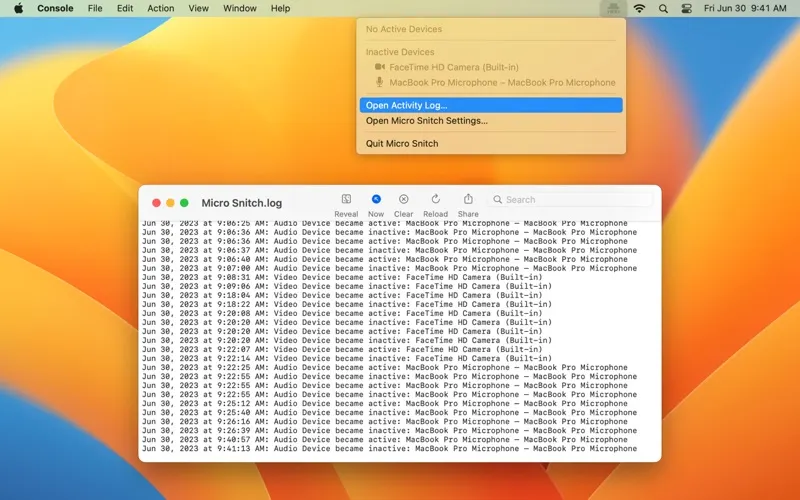 Micro Snitch screenshot 3 of 3