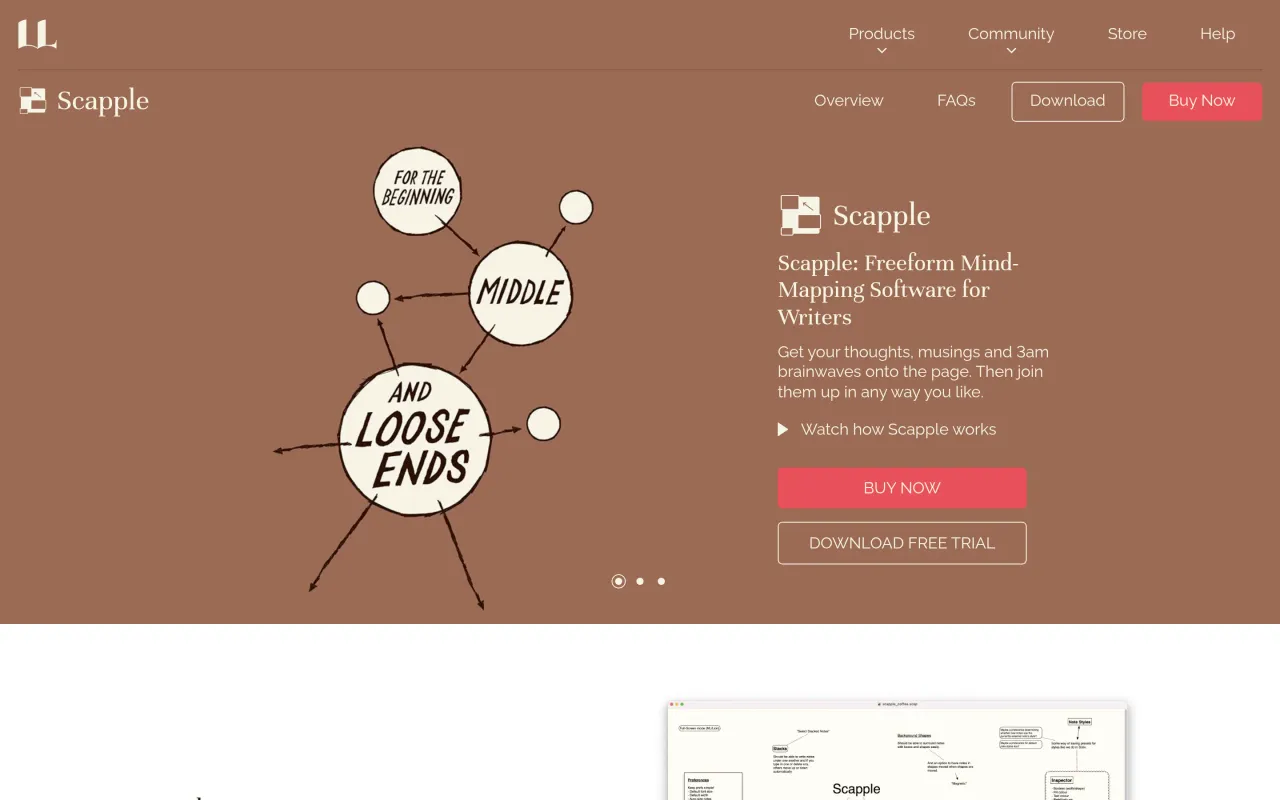 The Scapple page at literatureandlatte.com