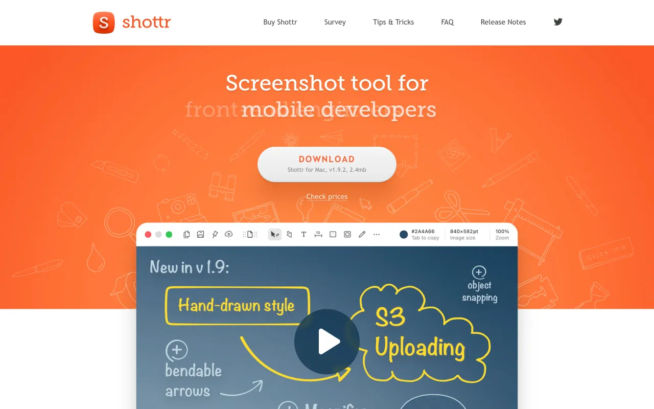 The Shottr page at shottr.cc