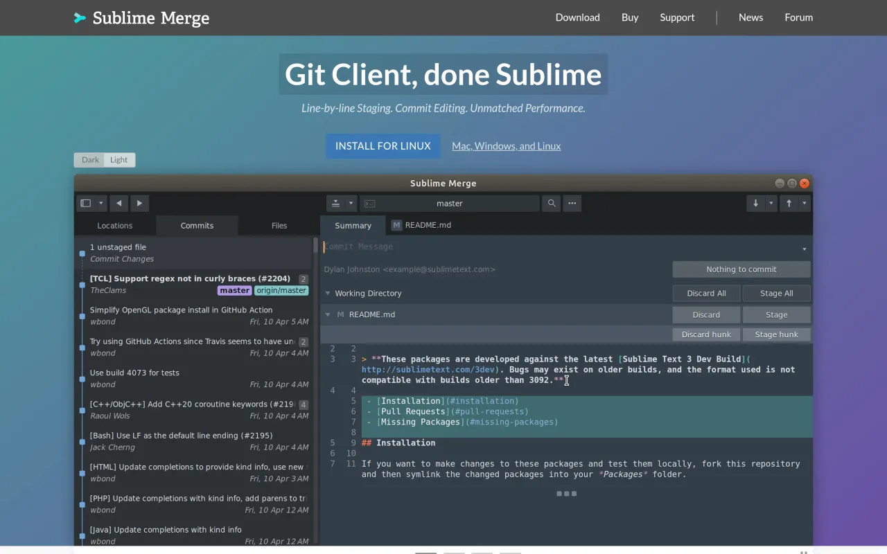 The Sublime Merge page at sublimemerge.com