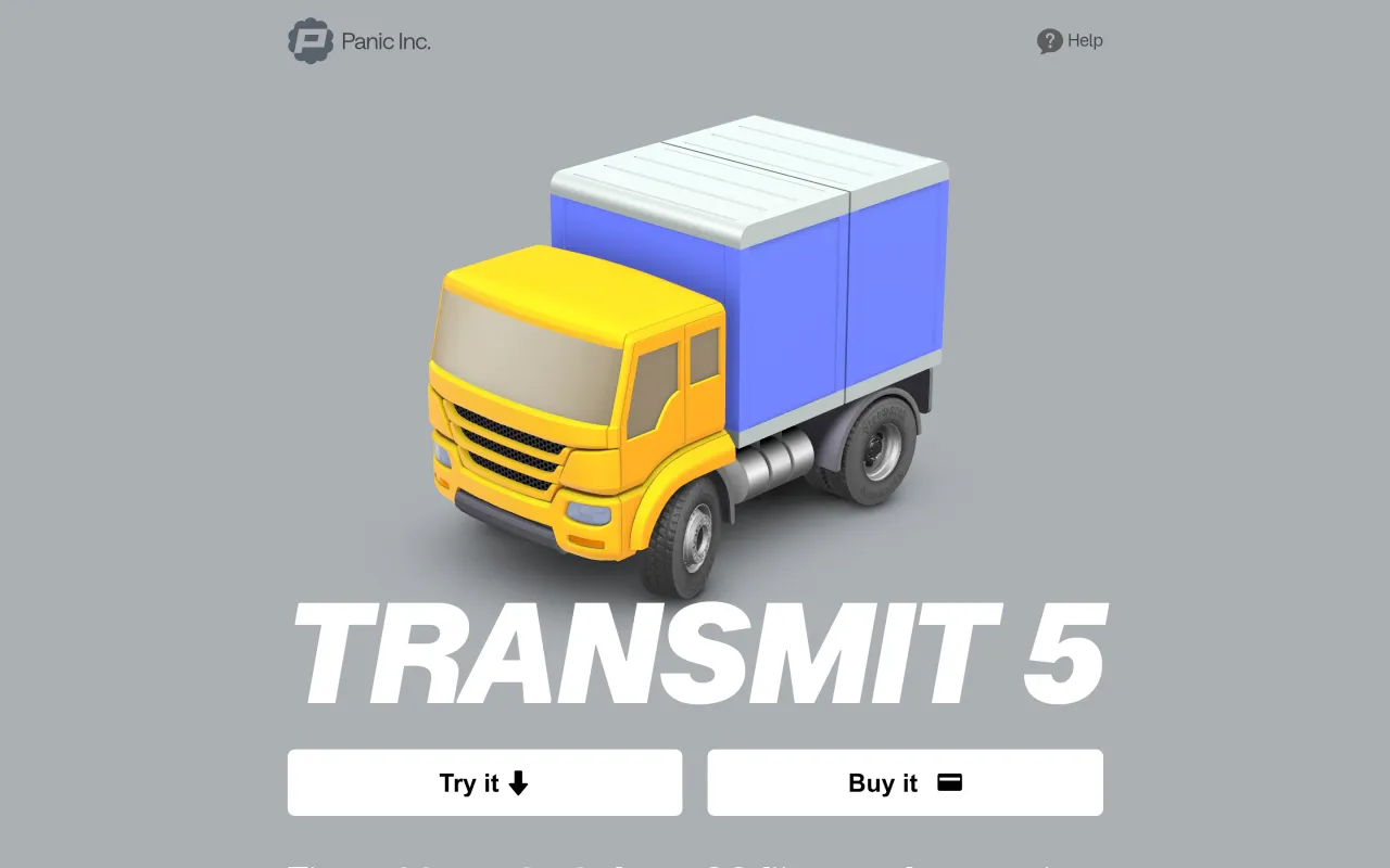 The Transmit page at panic.com