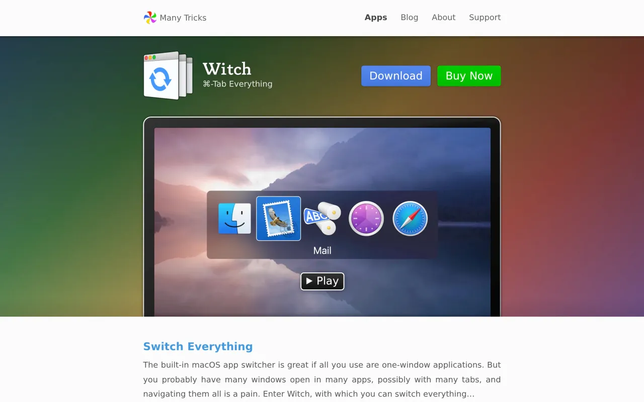The Witch page at manytricks.com