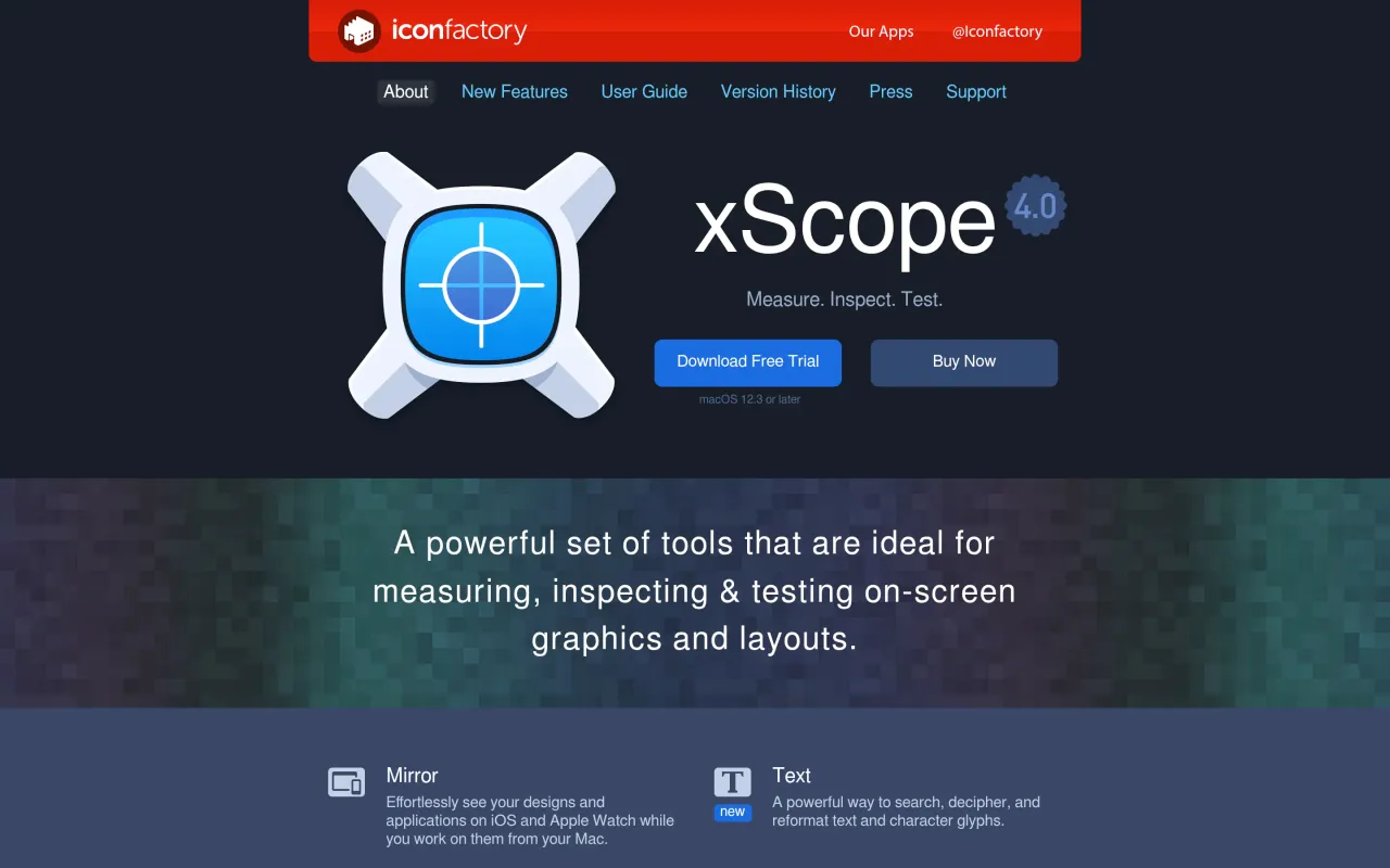 The xScope page at xscopeapp.com